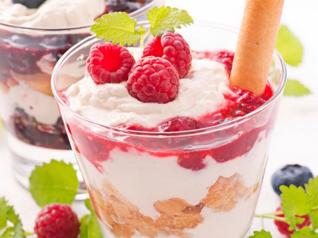 Tiramisu mit Himbeeren und Spekulatius