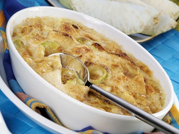 Überbackener Bärlauch-Kartoffelstock