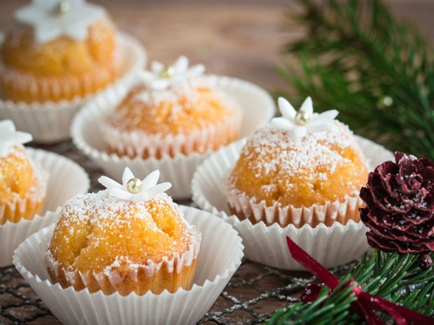Schnee-Cupcakes