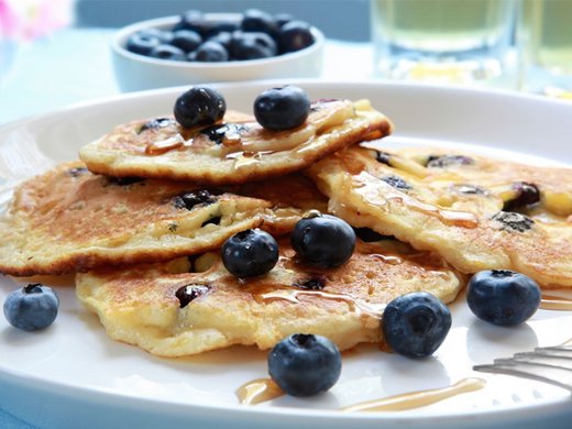 Pancakes mit Heidelbeeren